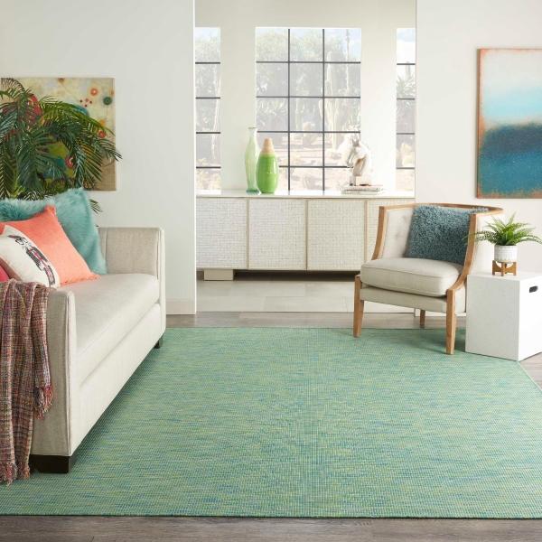 Nourison Positano Blue/Green Outdoor Rug POS01 Home