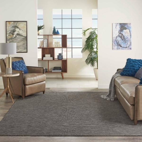 Nourison Positano Charcoal Grey Outdoor Rug POS01 Home
