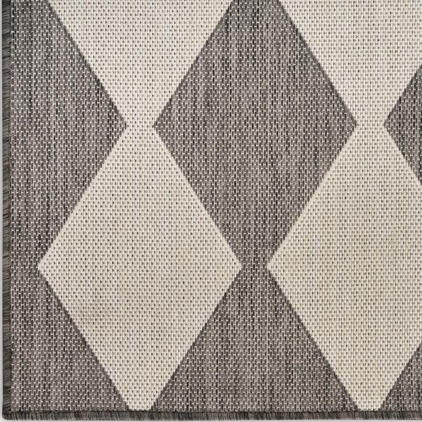 nourison Positano Charcoal Indoor/Outdoor Geometric Rug POS04 Home