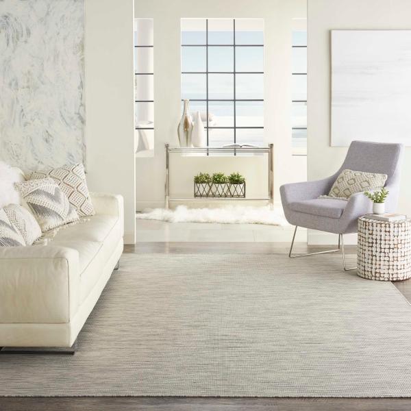 Nourison Positano Light Grey Outdoor Rug POS01 Home