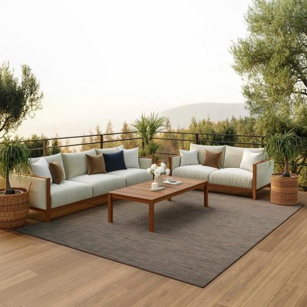 nourison Positano Natural Brown Outdoor Rug POS01 Home