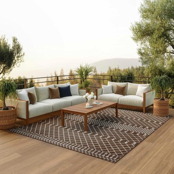 Nourison Positano Natural Indoo/Outdoor Moroccan Rug POS02 Home