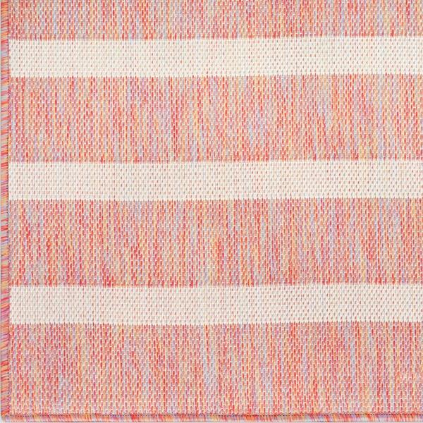 Nourison Positano Rainbow Ivory Indoor/Outdoor Striped Rug POS03 Home