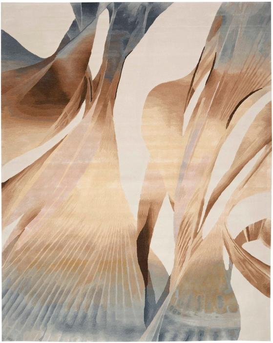 Nourison Prismatic Abstract Nature-Inspired Beige Rug PRS35 Home
