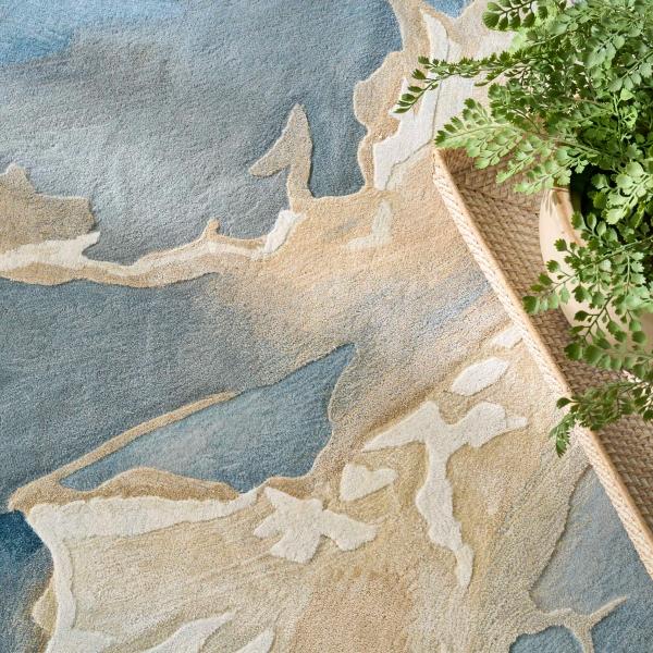 Nourison Prismatic Blue Multicolor Indoor Only Abstract Rug PRS40