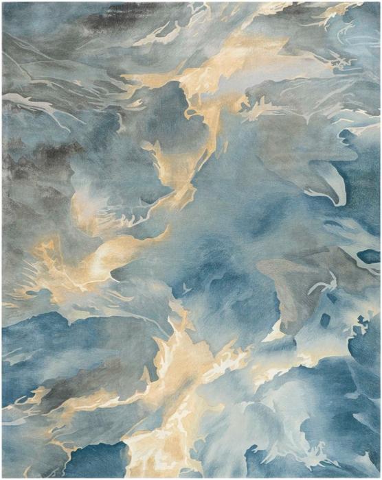 Nourison Prismatic Blue Multicolor Indoor Only Abstract Rug PRS40