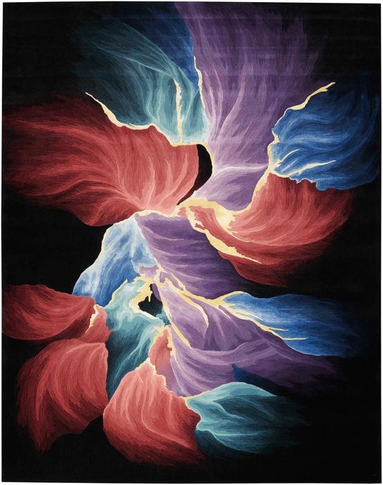 Nourison Prismatic Modern Abstract Black Rug PRS34 Home