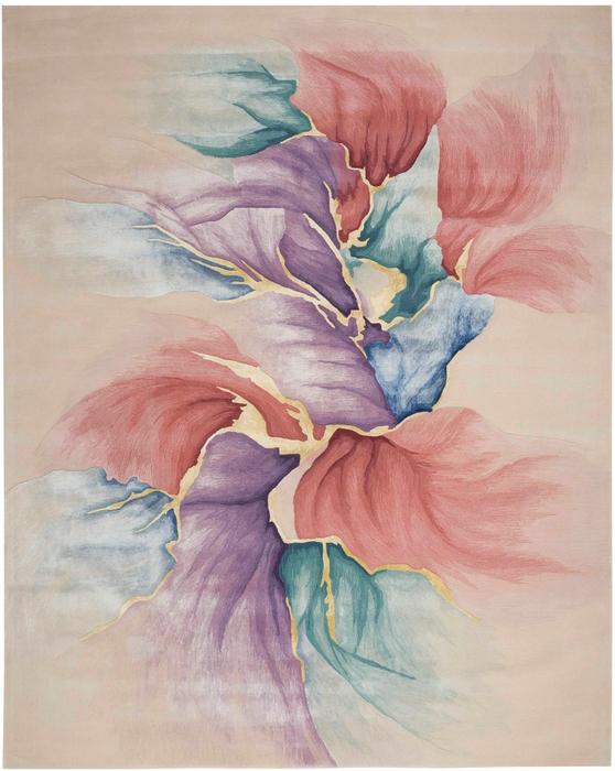 Nourison Prismatic Modern Abstract Ivory Rug PRS34 Home