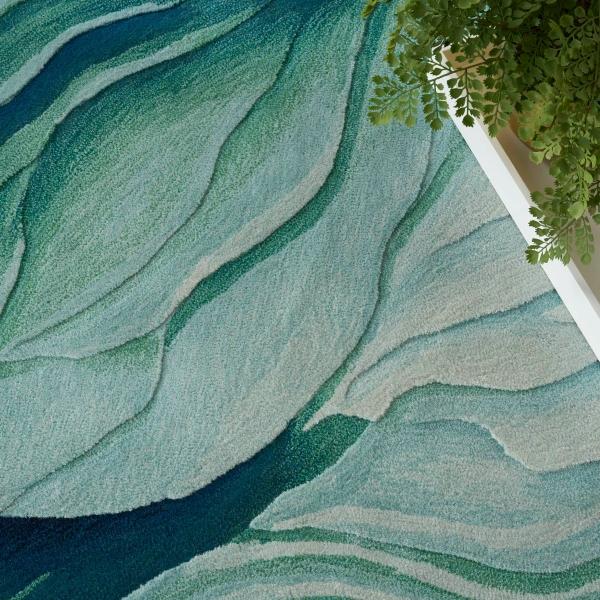 Nourison Prismatic Silver Green Indoor Only Abstract Rug PRS42