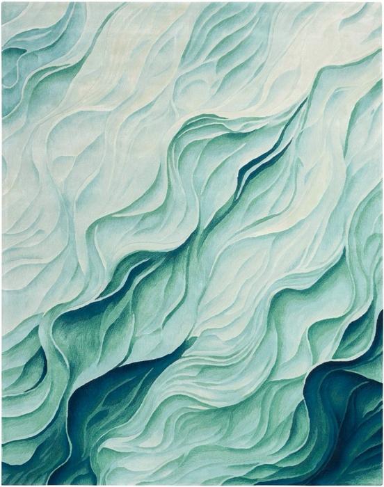 Nourison Prismatic Silver Green Indoor Only Abstract Rug PRS42