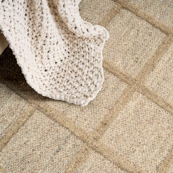 Nourison Pure Framework Camel Indoor Only Geometric Rug FRA01