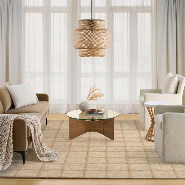 nourison Pure Framework Camel Indoor only Geometric Rug FRA01