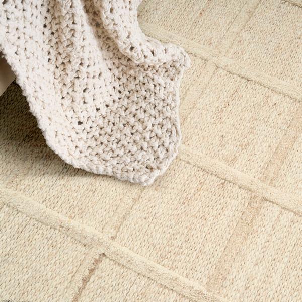 Nourison Pure Framework Sand Indoor Only Geometric Rug FRA01