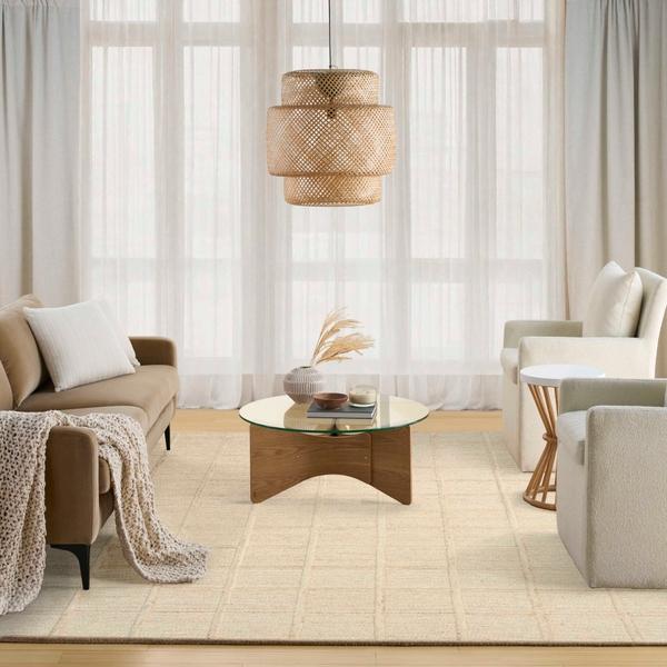 nourison Pure Framework Sand Indoor only Geometric Rug FRA01