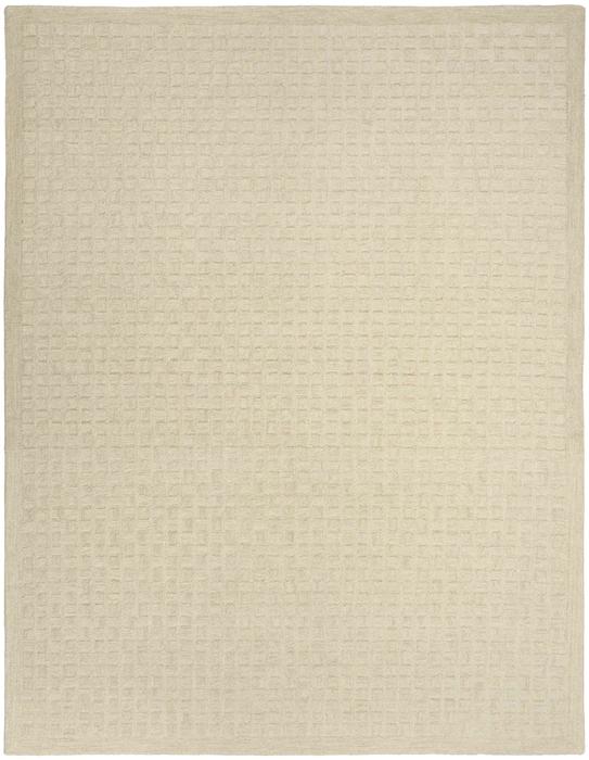 Nourison Pure Grids Ivory Beige Indoor Only Geometric Rug PGR01