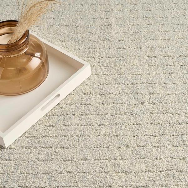 Nourison Pure Grids Light Blue Indoor Only Geometric Rug PGR01