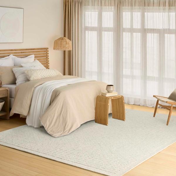 Nourison Pure Grids Light Blue Indoor Only Geometric Rug PGR01