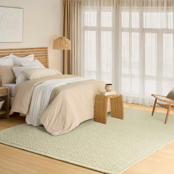 Nourison Pure Grids Light Green Indoor Only Geometric Rug PGR01