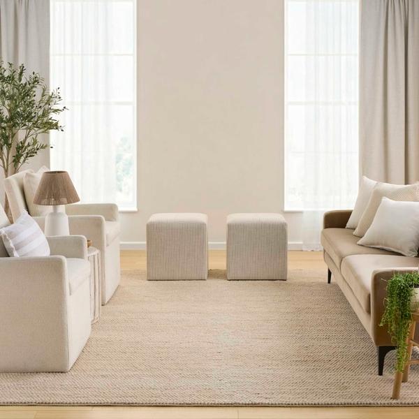 nourison Pure Knots Beige Indoor only Solid Rug KNT01