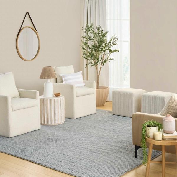 Nourison Pure Knots Denim Indoor Only Solid Rug KNT01