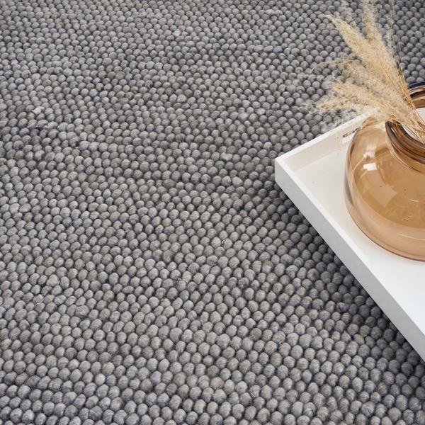 Nourison Pure Knots Grey Indoor Only Solid Rug KNT01