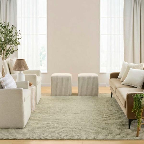 nourison Pure Knots Sage Indoor only Solid Rug KNT01