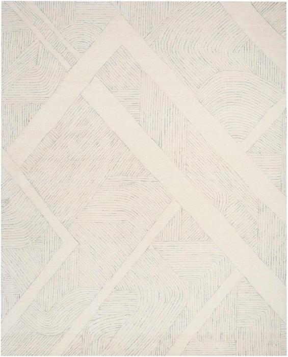 Nourison Pure Patterns Ivory Grey Indoor Only Abstract Rug PRN01