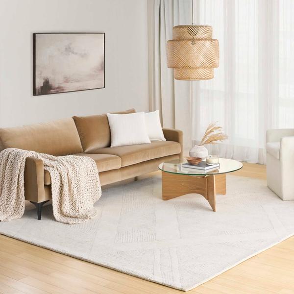 Nourison Pure Patterns Ivory Grey Indoor Only Abstract Rug PRN01