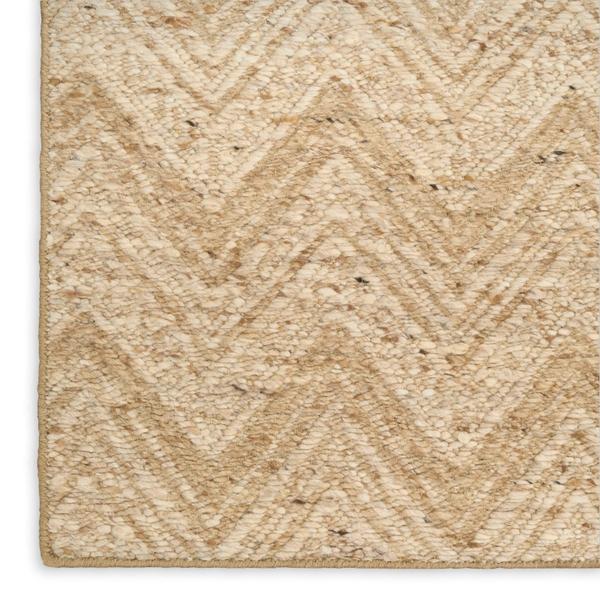 Nourison Pure Purl Beige Ivory Indoor Only Geometric Rug PUU01