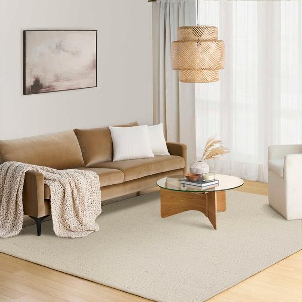 Nourison Pure Purl Ivory Indoor Only Geometric Rug PUU01