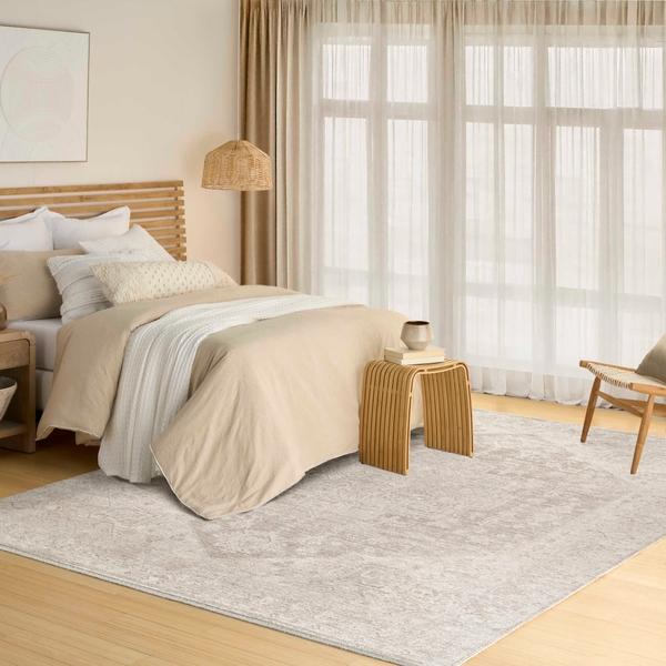 Nourison Pure Shades Beige Indoor Only Persian Rug SAD02