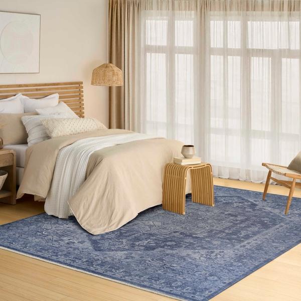 Nourison Pure Shades Blue Indoor Only Persian Rug SAD02