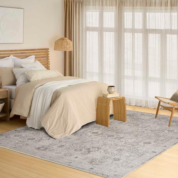 Nourison Pure Shades Grey Indoor Only Persian Rug SAD01