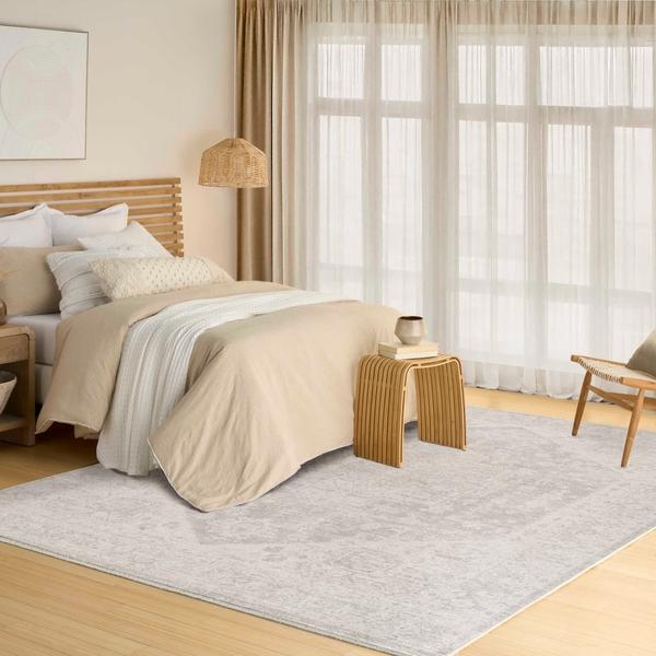 Nourison Pure Shades Grey Indoor Only Persian Rug SAD02