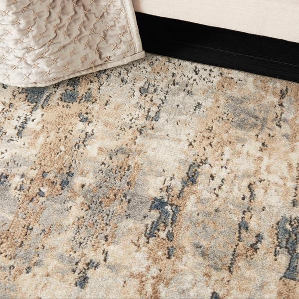 Nourison Quarry Beige Grey Indoor Only Abstract Rug QUA01 Home