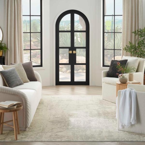 Nourison Quarry Cream Grey Indoor Only Abstract Rug QUA01 Home