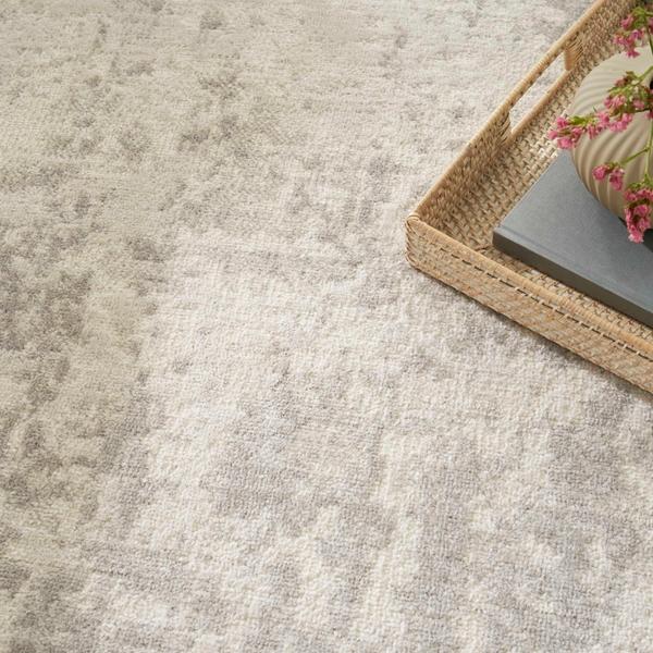 Nourison Quarry Cream Grey Indoor Only Abstract Rug QUA01 Home