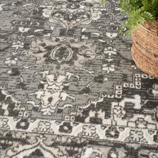 Nourison Quarry Grey Indoor Only Persian Rug QUA05 Home