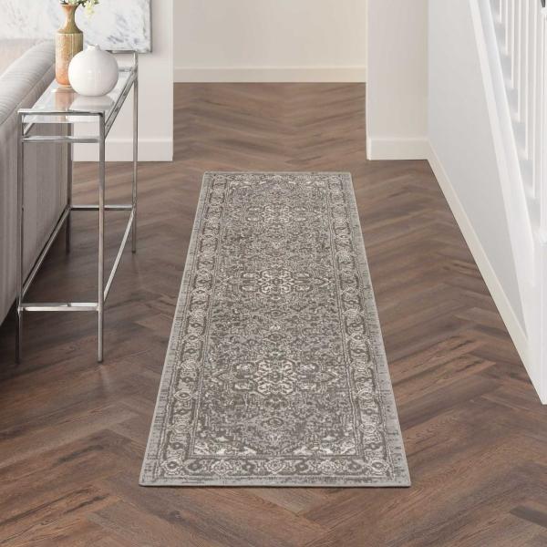 Nourison Quarry Grey Indoor Only Persian Rug QUA05 Home