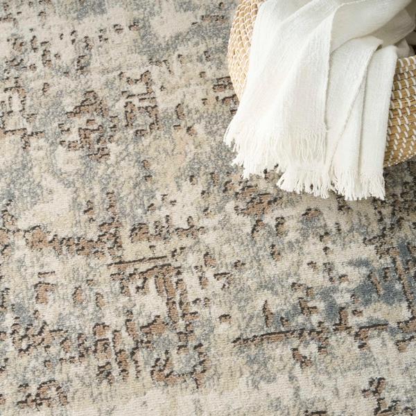 Nourison Quarry Ivory Beige Indoor Only Abstract Rug QUA17