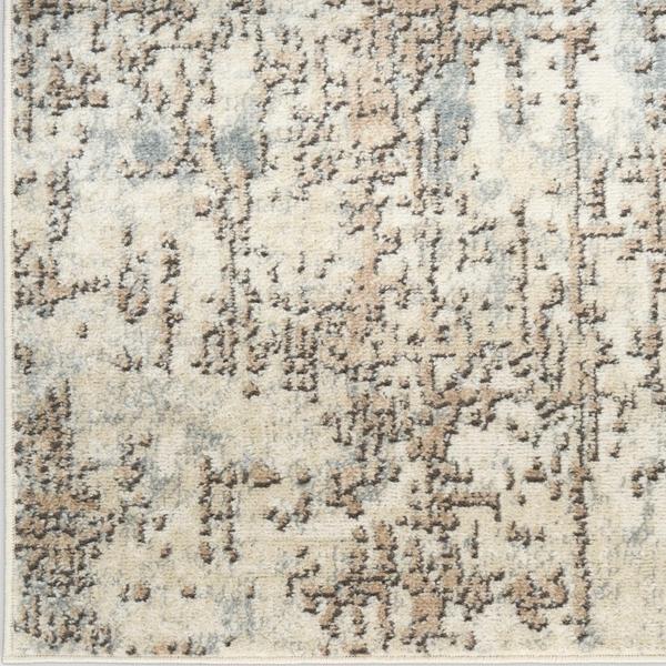 nourison Quarry Ivory Beige Indoor only Abstract Rug QUA17