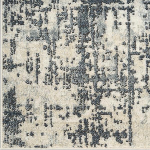 nourison Quarry Ivory Grey Indoor only Abstract Rug QUA17