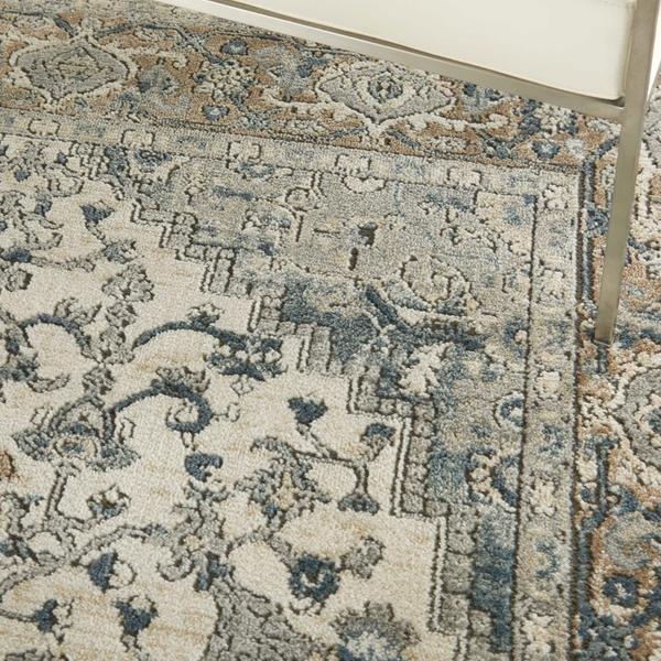 Nourison Quarry Ivory Grey Indoor Only Persian Rug QUA05 Home