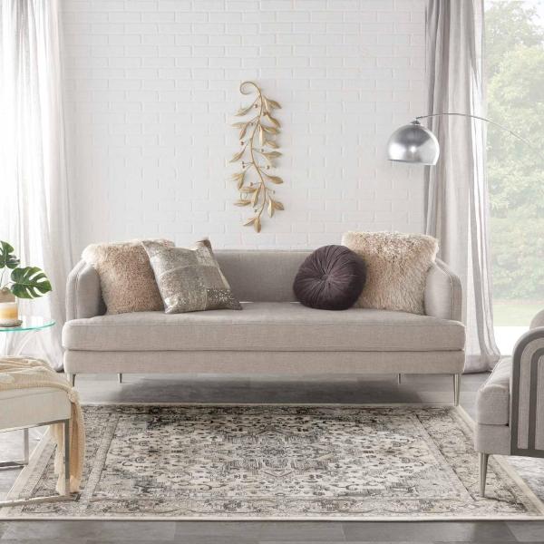 Nourison Quarry Ivory Grey Indoor Only Persian Rug QUA05 Home