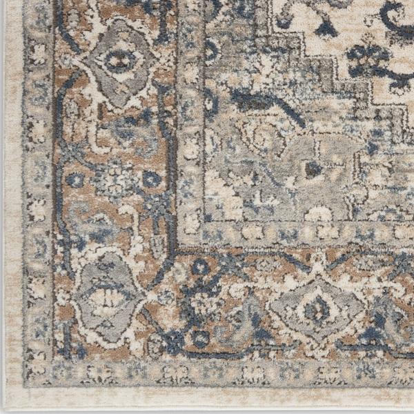 nourison Quarry Ivory Grey Indoor only Persian Rug QUA05 Home