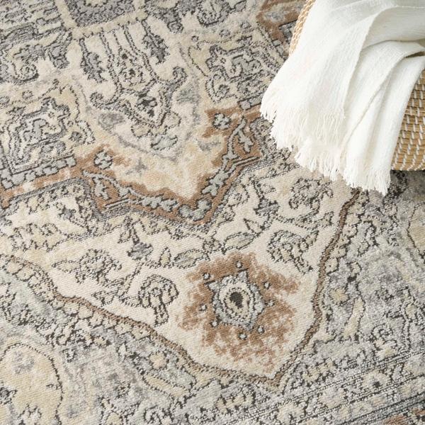Nourison Quarry Ivory Grey Taupe Indoor Only Persian Rug QUA18