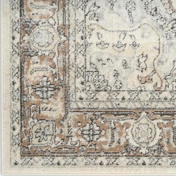 nourison Quarry Ivory Grey Taupe Indoor only Persian Rug QUA18