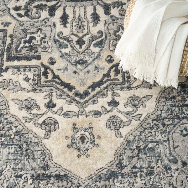 Nourison Quarry Ivory Navy Indoor Only Persian Rug QUA18