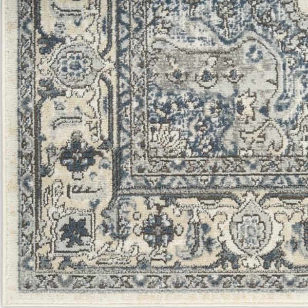 nourison Quarry Ivory Navy Indoor only Persian Rug QUA18