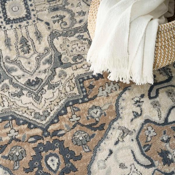 Nourison Quarry Ivory Taupe Indoor Only Persian Rug QUA18